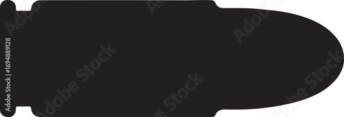Bullet silhouette vector design for ammunition, firearm, military, security, hunting, and combat art.