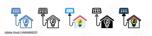 Green Energy Icon Multi Style Illustration