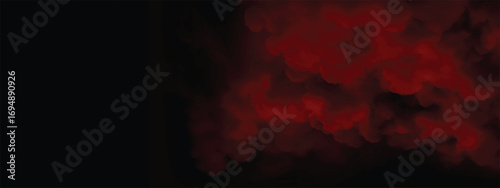 Swirling red smoke effect with moody mysterious abstract atmosphere