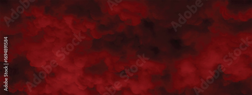 Dark abstract red smoke texture rising in scary horror style design