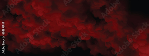 Thick textured crimson smoke background for spooky mysterious effect