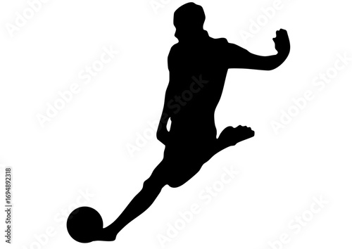 サッカー選手のシルエット19
