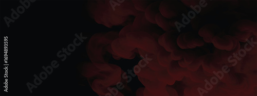 Dark textured background with mysterious swirling red vapor design