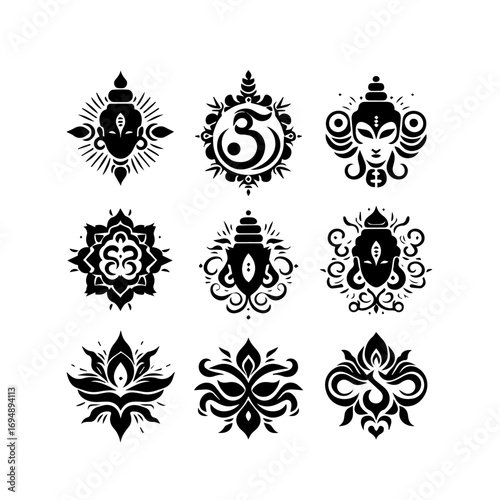 hindu religion icon vector
