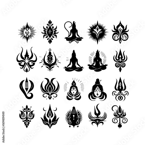 hindu religion icon vector