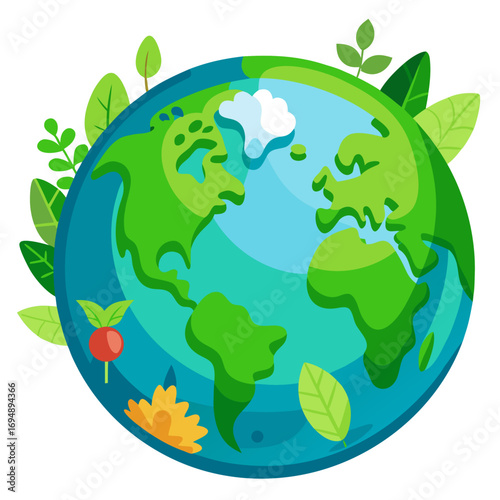 green planet earth globe