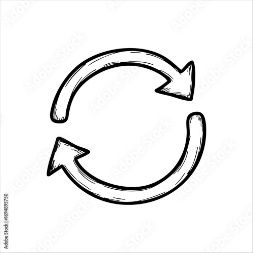 Circular Arrows Symbolizing Process, Cycle, or Loop