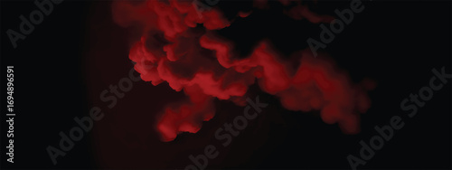 Horror themed background with dark red smoke rising in mysterious way