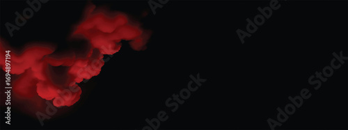 Dark red smoke and vapor texture swirling in cinematic abstract design