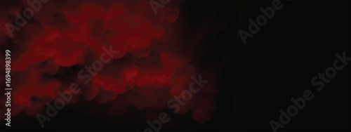 Crimson colored mist blending with dark shadows for abstract background