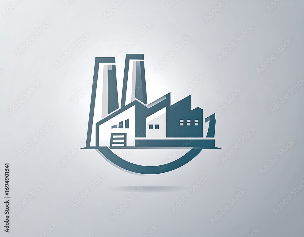 Obraz premium Industrial complex graphic