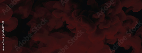Thick red vapor rising in mysterious dark atmosphere creating moody backdrop