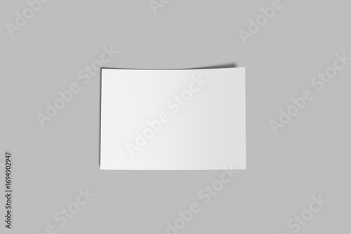 a4 flyer landscape blank mockup
