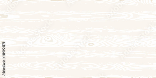 Abstract seamless pattern of light wood grain texture with horizontal lines and circular knots