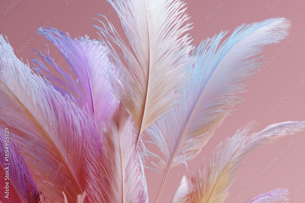 Obraz premium Close-up pastel feathers