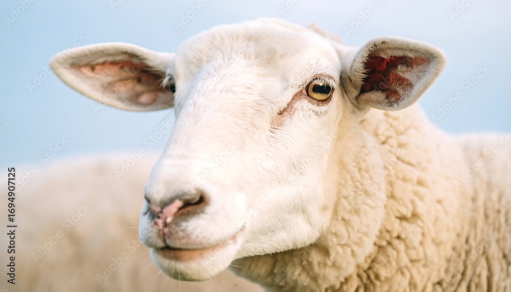 Obraz premium Close-up of a sheep's head
