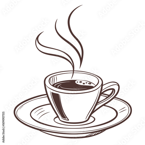 Variety of Hot and Cold Drinks, Coffee, Tea, Juice, and Cocktail Vector Illustration