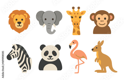 Arctic icons: polar bear, igloo, sled, penguin, snowflake, husky, mountain