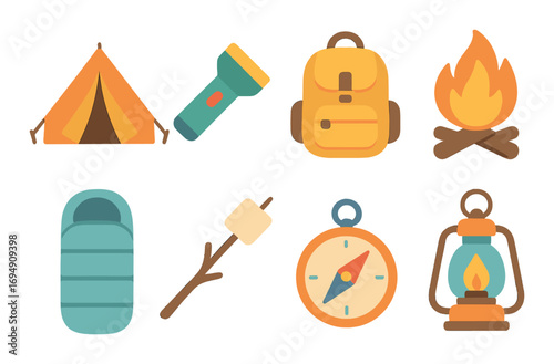Financial icons set featuring wallet, piggy bank, credit card, and money symbols