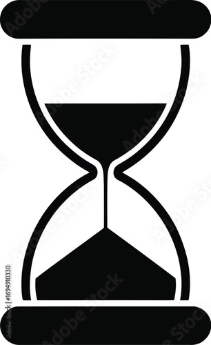 Classic hourglass measuring time with sand flowing, a symbol of patience and passage.