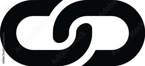 Interlocking abstract shapes symbolizing connection and unity