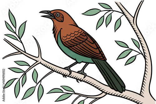 vector illustration of a bird