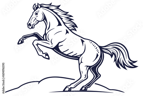 black horse vector illustration