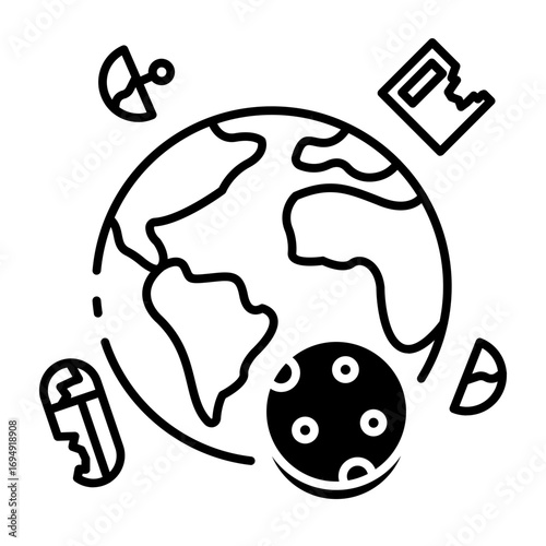 This Space junk icon is suitable for Space and Galaxy, etc.