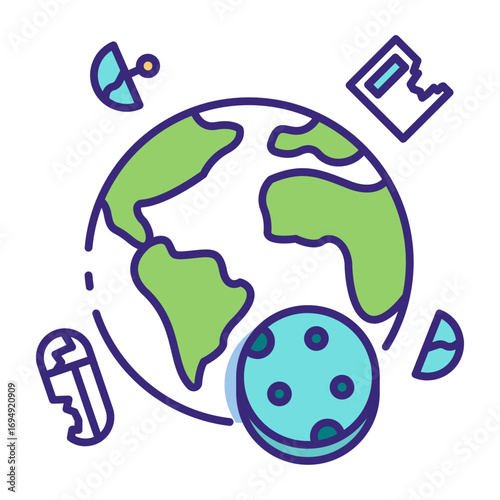 This Space junk icon is suitable for Space and Galaxy, etc.