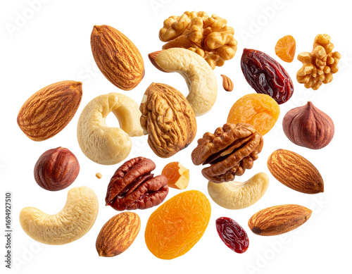  Minimal Flying Nuts and Dried Fruits – Studio Product Style