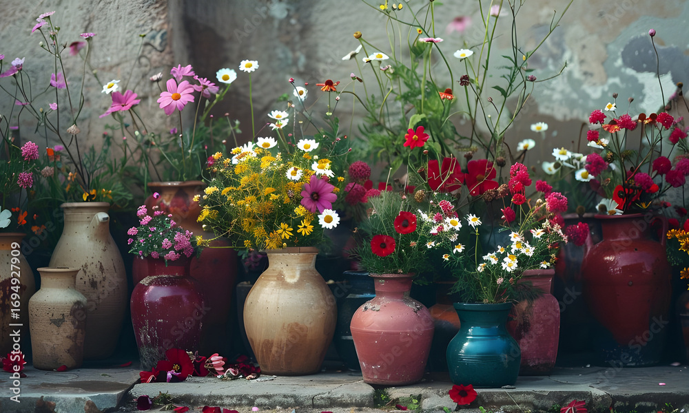 Fototapeta premium flowers in the garden HD New Image