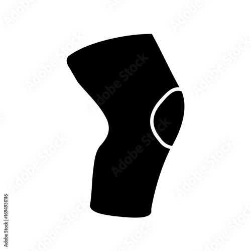 Illustration of knee support brace showing protection and medical aid design
