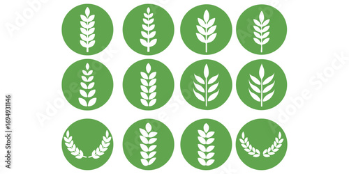 illustration, silhouette, plant, cereal, food, rice, barley, bakery, oat, bread, graphic, grain, wheat, vector, logo, farm, flour, isolated, icon, seed, symbol, healthWheat vector icons. Design eps 10