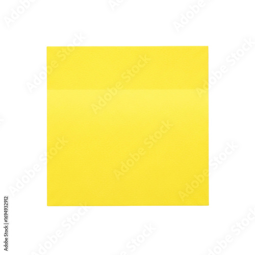 Yellow Sticky Note Reminder Blank Post It Office Memo Message Isolated Square Adhesive Paper on transparent background