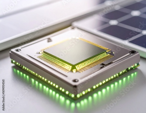 Advanced Microchip Technology on Solar Panel.