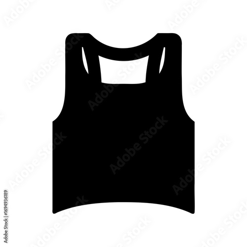 Black and White Image of a Stylish Sleeveless Shirt or Tank Top