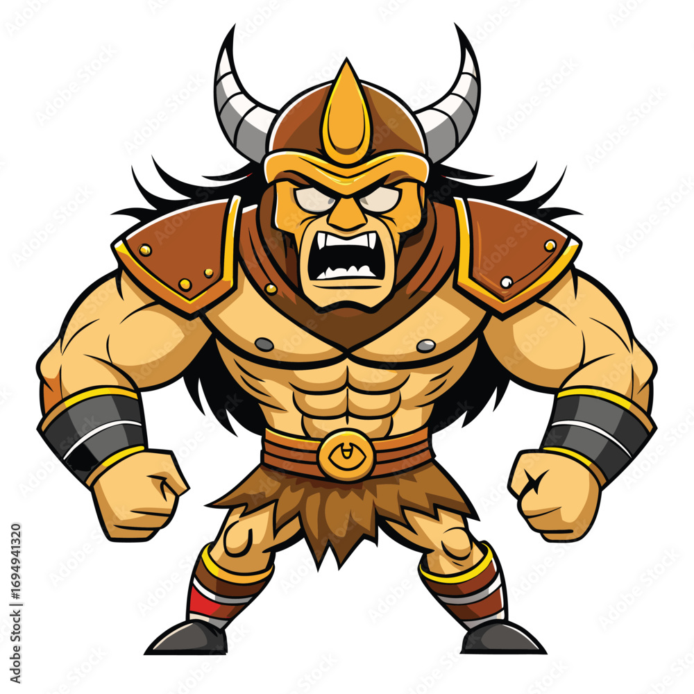 custom made wallpaper toronto digitalAngry bull mascot cartoon warrior character with a santa hat playing a sport ball