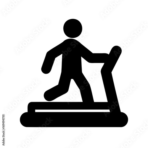 Iconic image of a person exercising on a treadmill at the gym