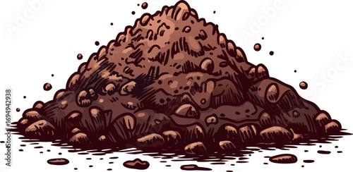 pile on ground soil for growing plants cute eps vector