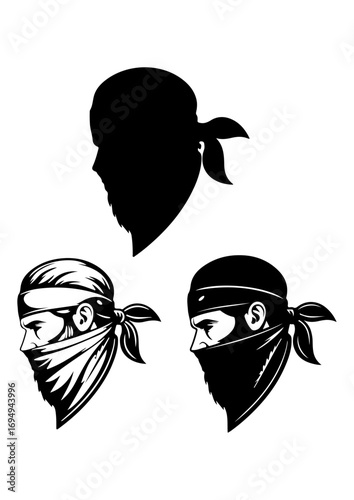 Bandana and Mask Silhouettes – Head and Face Coverings