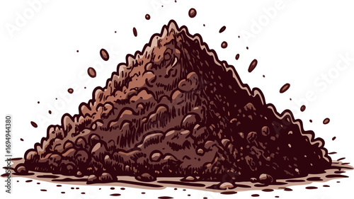 realistic pile on ground soil for growing plants cute eps