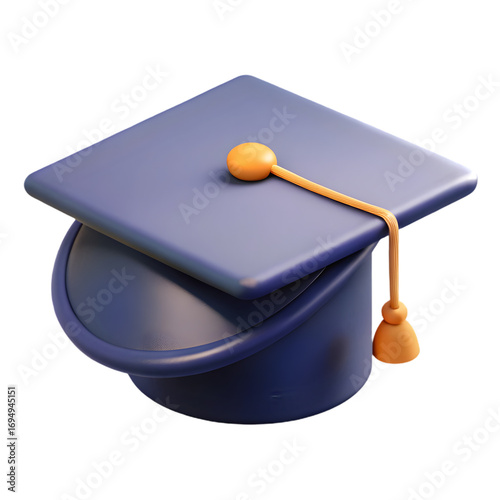 3D Rendered Graduation Cap: Perfect for Education, Learning, and Achievement Visuals