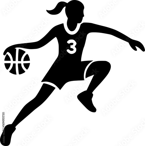 basketball player silhouette vector, slam dunk style sign, symbol, vector, art