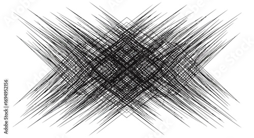 Abstract geometric crosshatch pattern with symmetrical lines