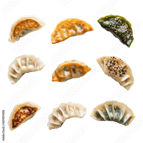 Wallpaper Mural Assorted Dumplings: A Colorful Selection of Handcrafted Dumplings Showcasing Unique Fillings and Styles on transparent background Torontodigital.ca