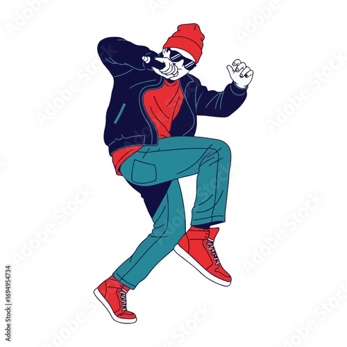 Dynamic Rapper Illustration