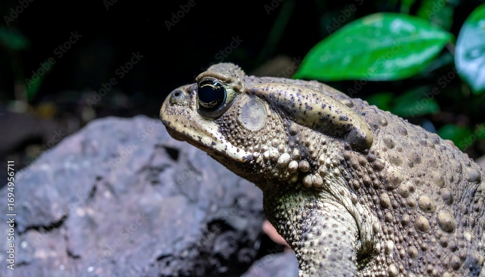 Obraz premium Close-up of a toad resting on rocks