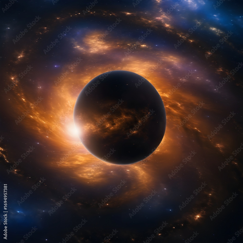 Obraz premium Mysterious Cosmic Sphere in Space