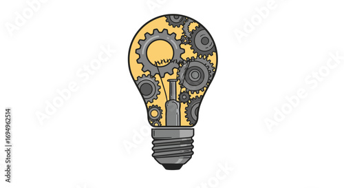 Industrial gear light bulb: innovation and mechanical creativity