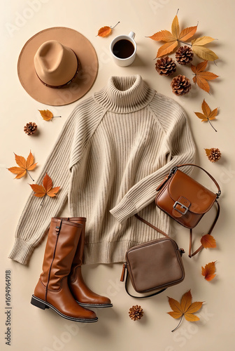 Autumn jacket with a hat